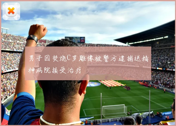 男子因焚烧C罗雕像被警方逮捕送精神病院接受治疗